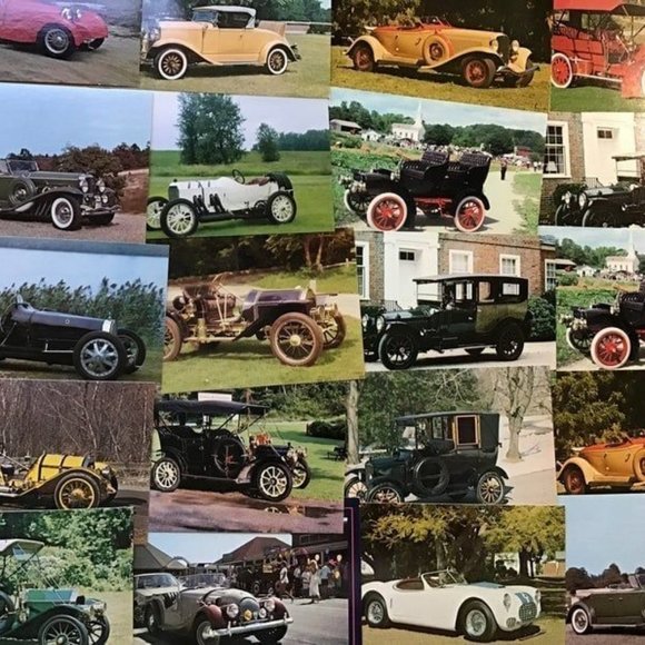 Vintage Car Postcards x 20, unused set - Picture 1 of 3